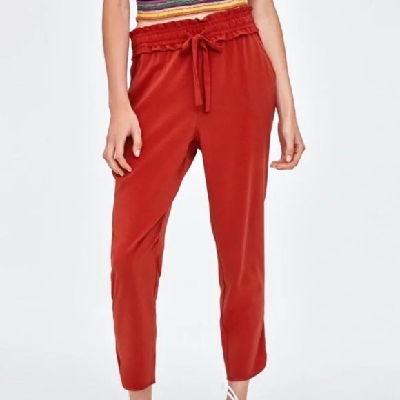 Zara Flowy Drawstring Pants - Picture 1 of 5